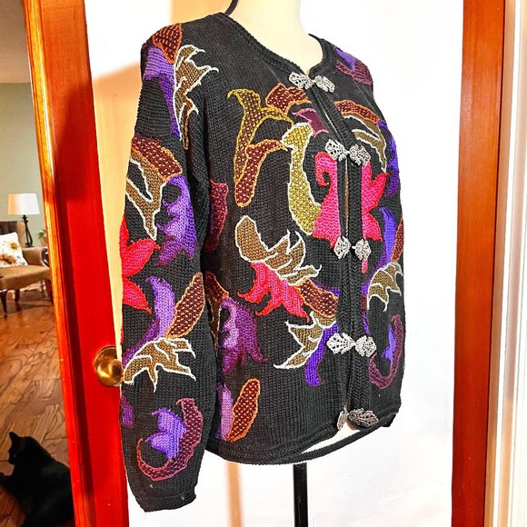 Caamano Peruvian Hand Knit Cardigan Sweater - Picture 4 of 7